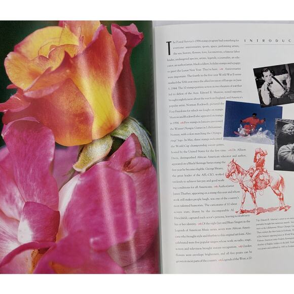 1994 Commemorative Stamp Collection Book Rockwell Moon Landing Steam Locomotives - Picture 5 of 13